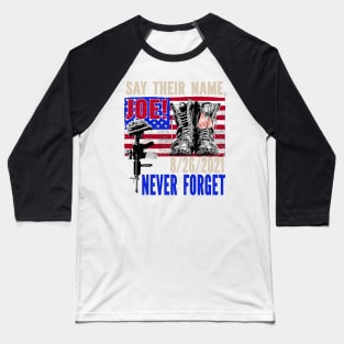 Say Their Names Joe Names Of Fallen Soldiers 13 Heroes Vintage Baseball T-Shirt